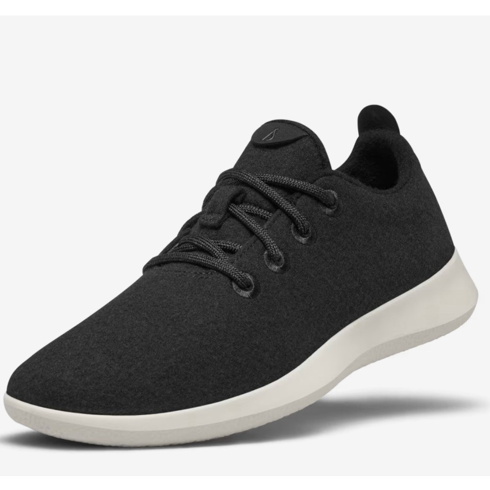 Allbirds Wool Runners Sneakers Shoes Womens Size 5 Lace Up Black Charcoal Gray
